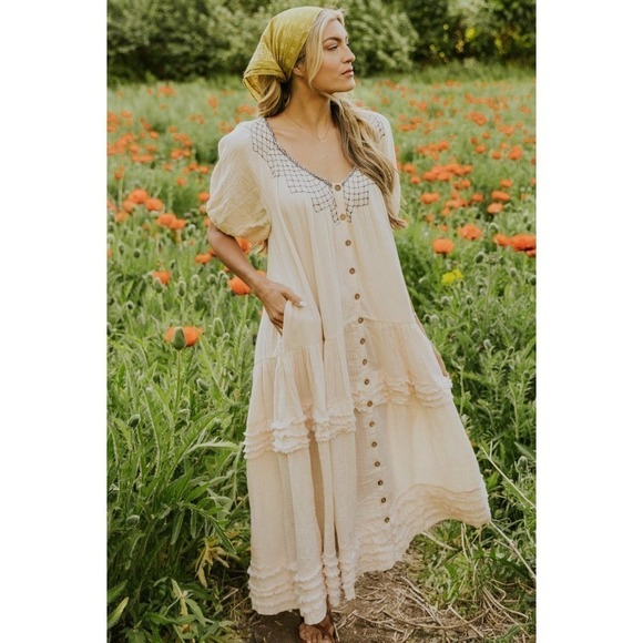 FREE PEOPLE Sunday Stroll Midi Dress (XS)